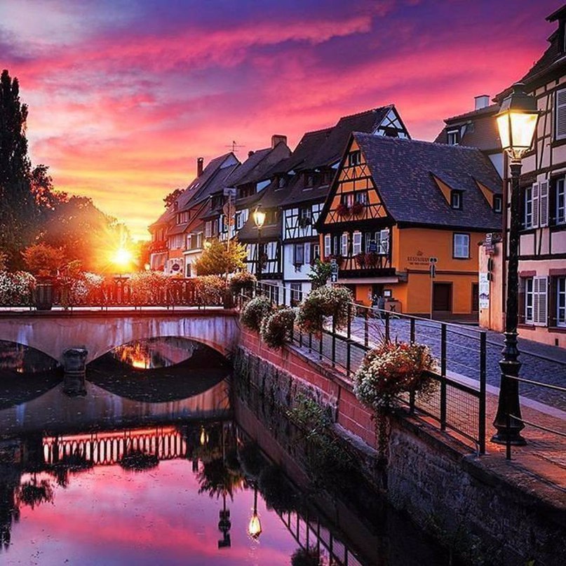 Рассвет в Кольмаре, Франция