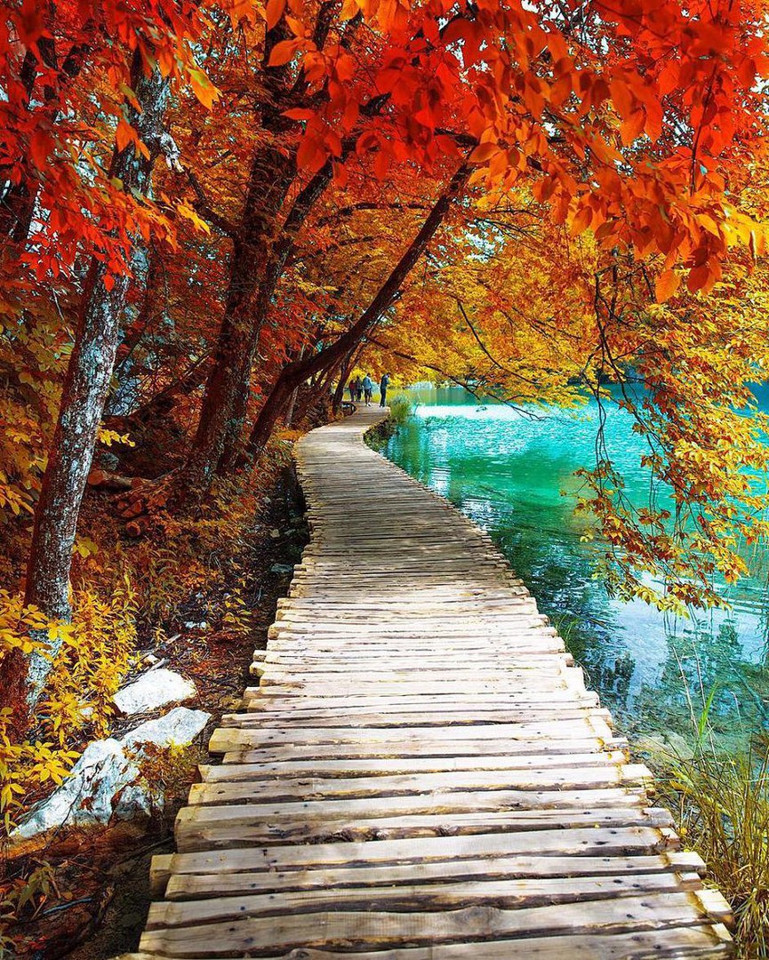 Осенняя прогулка на Плитвицких озёрах, Хорватия