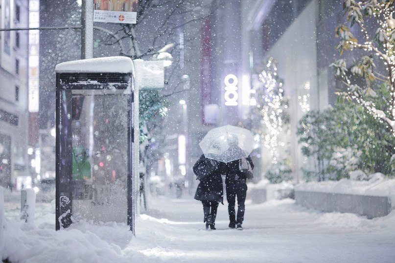 Заснеженный Токио