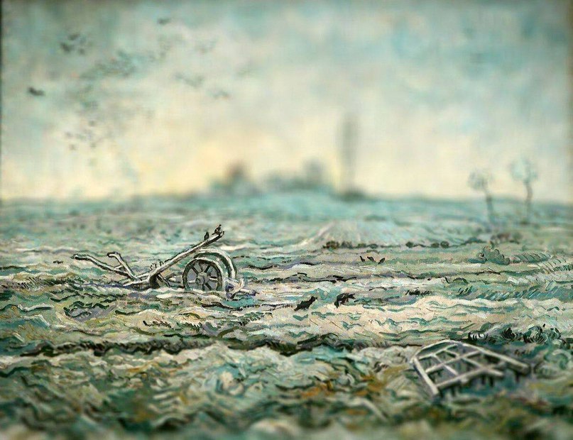 Картины Ван Гога с эффектом tilt-shift