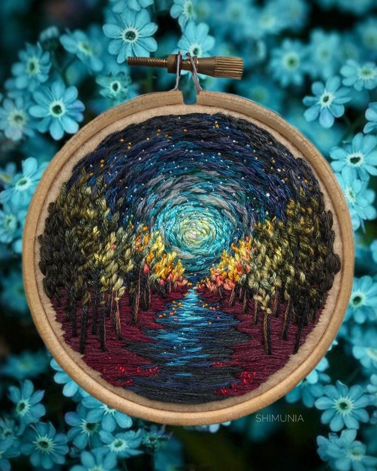 Девушка создает удивительные картины из ниток - 5