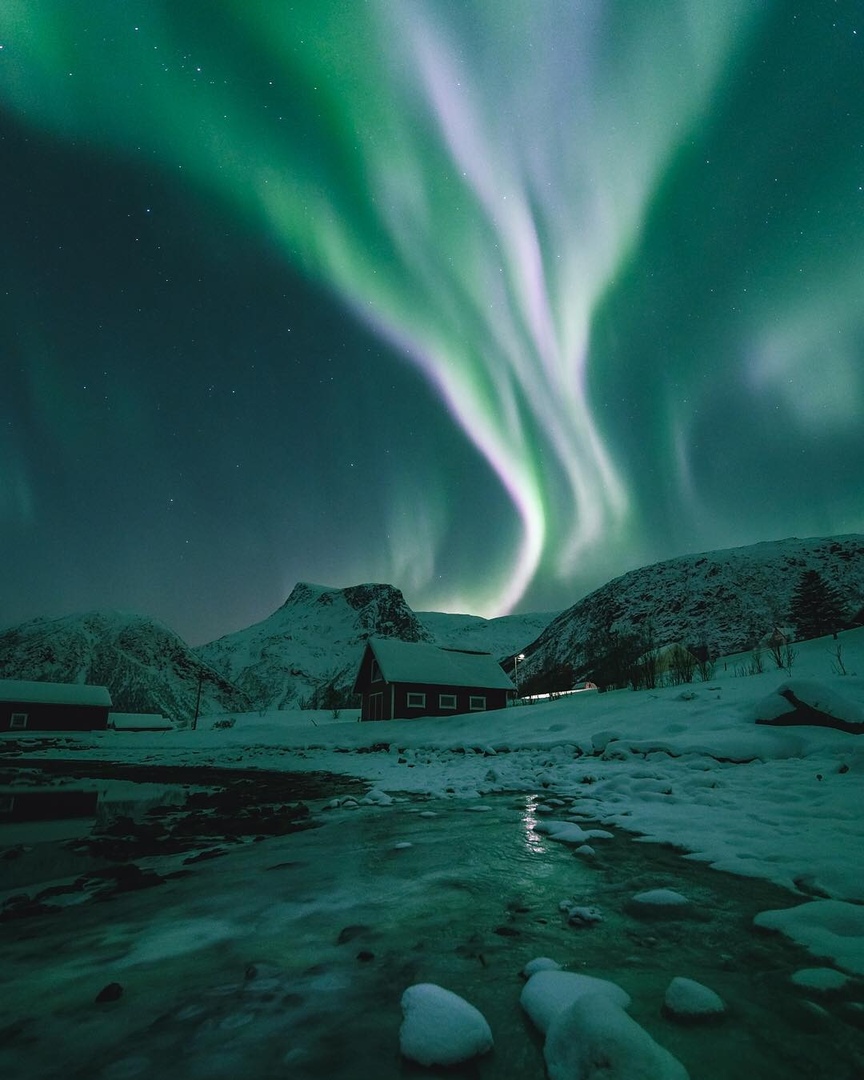 Северное сияние в Норвегии