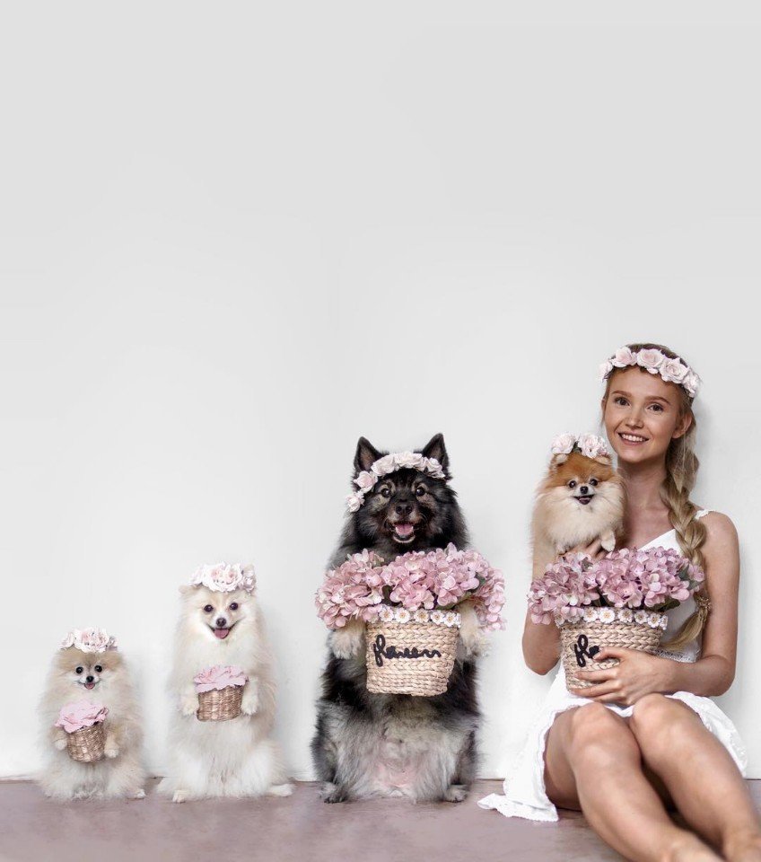 Веселая фотосессия хозяйки и её питомцев - 7