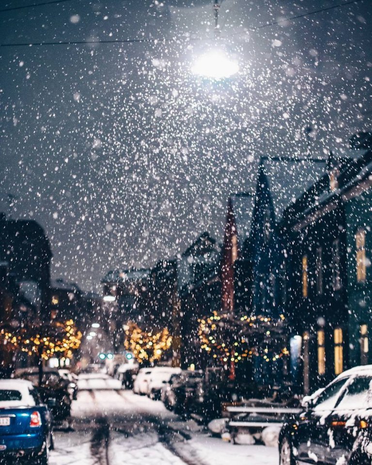 Снегопад в Копенгагене, Дания