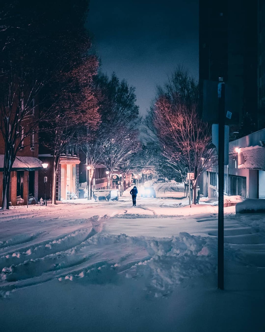 Cнег в штате Вирджиния, США