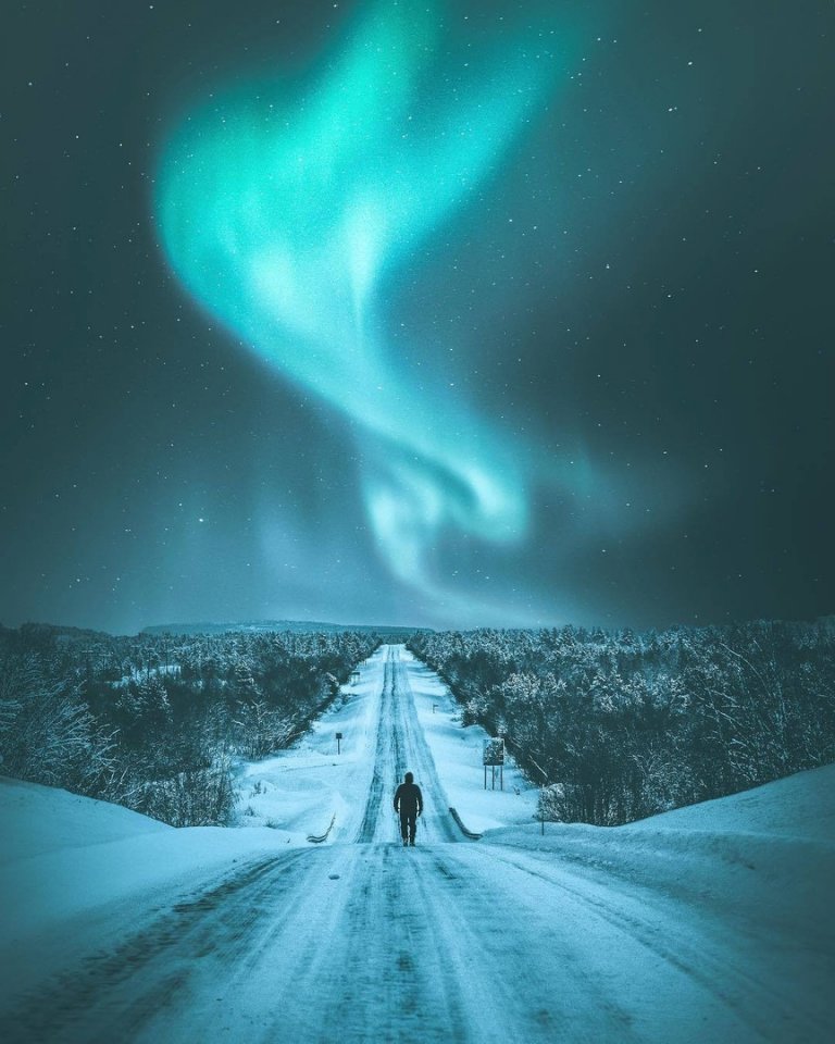 Северное сияние над Норвегией - 6