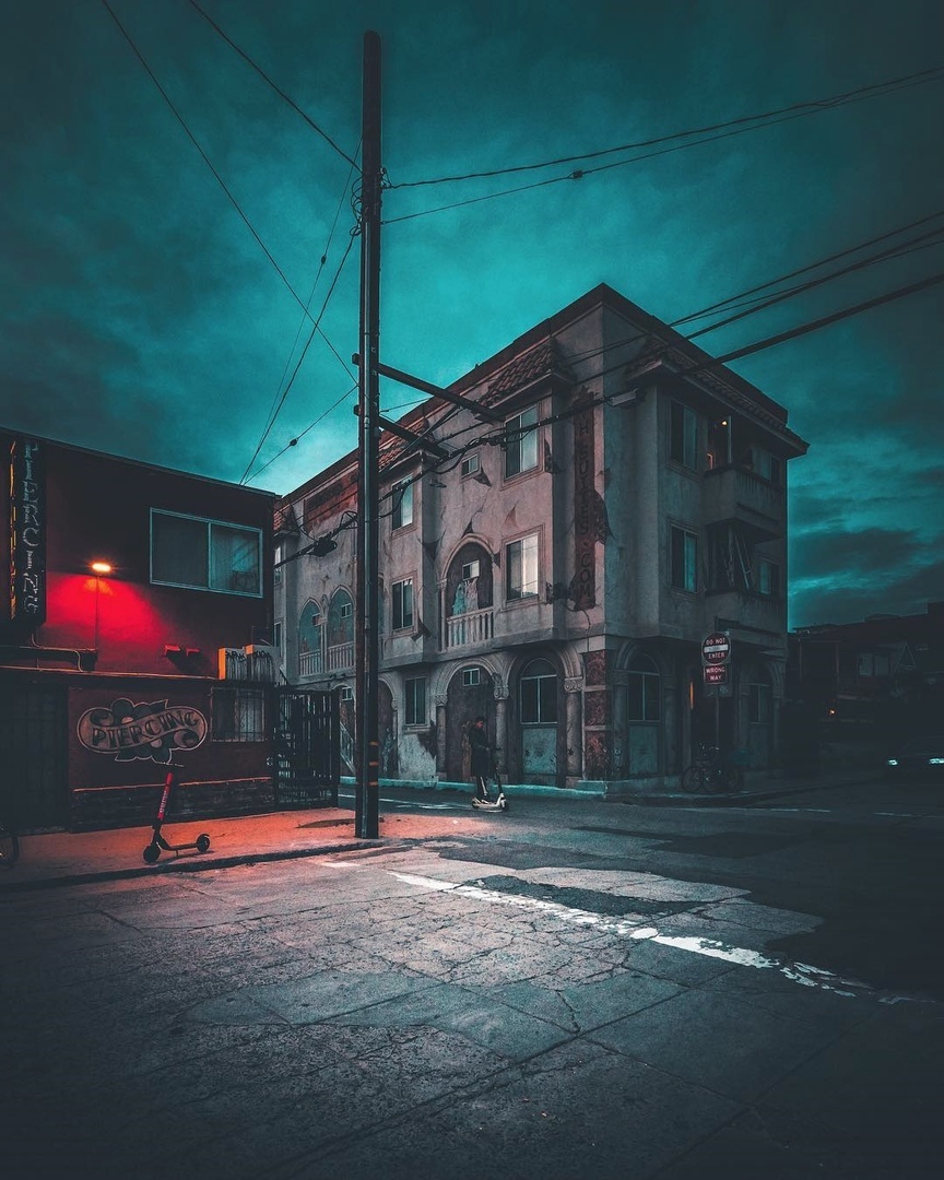 Вечер на побережье в Калифорнии