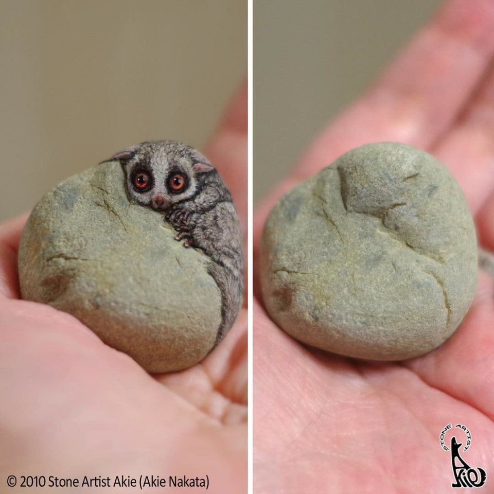 Японская художница создает из обычных камешков настоящие произведения искусства  - 7