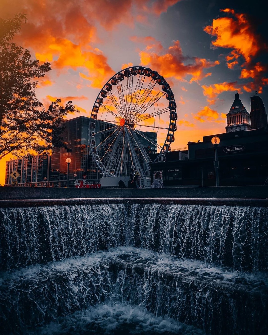 Огненные закаты разных городов