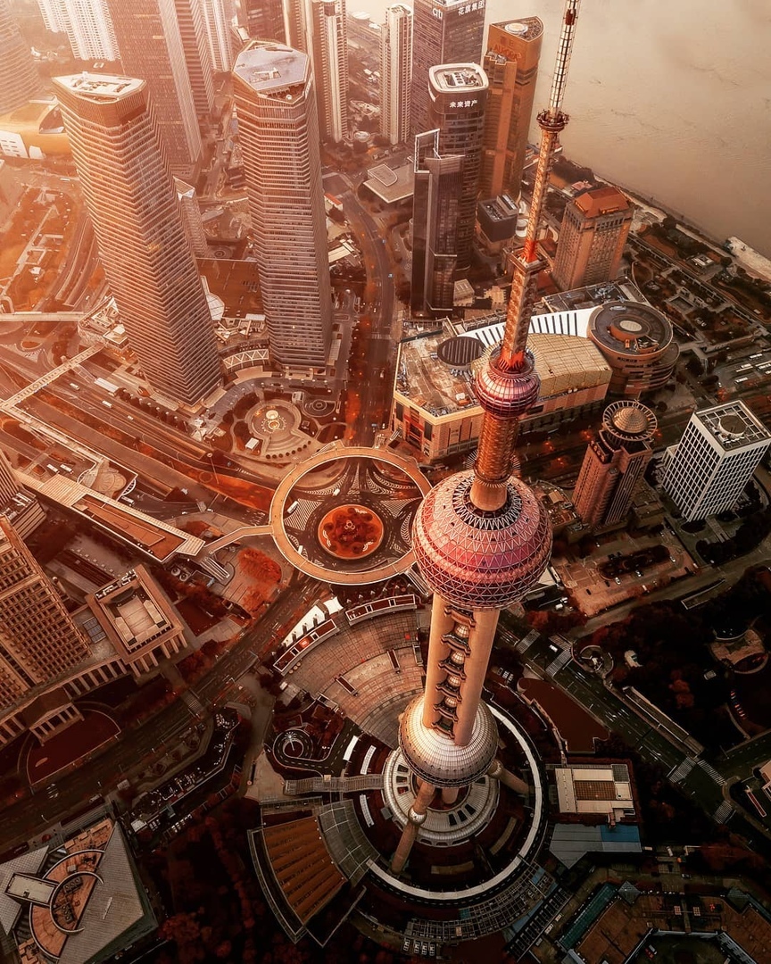 Современный Шанхай с высоты