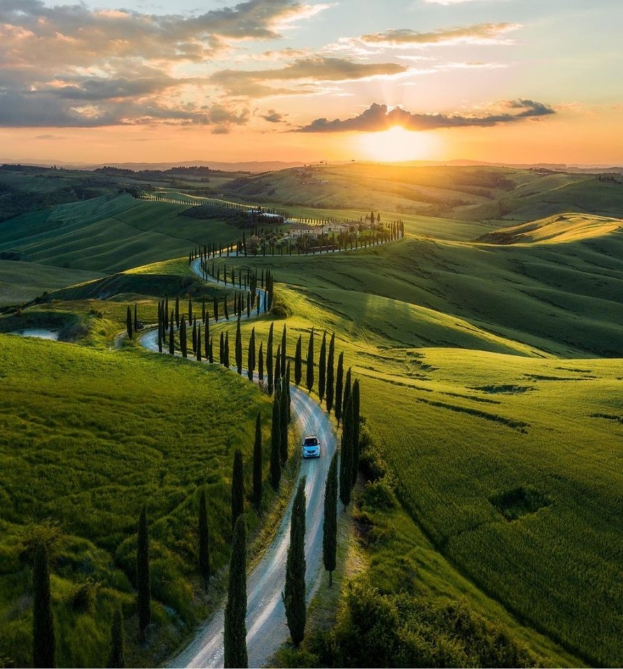 Бархатные холмы Тосканы, Италия - 5