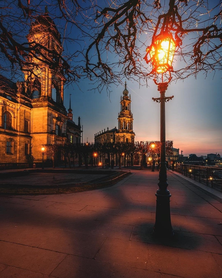 Немецкие улицы в ночи