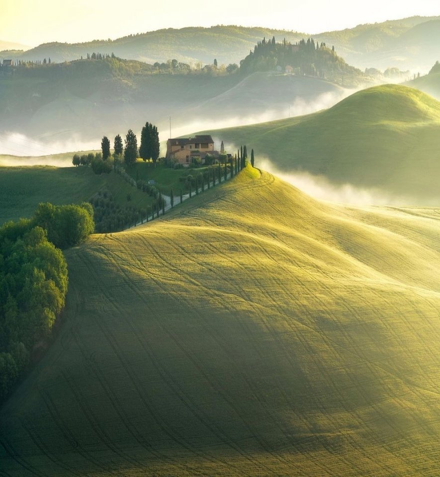 Бархатные холмы Тосканы, Италия - 7