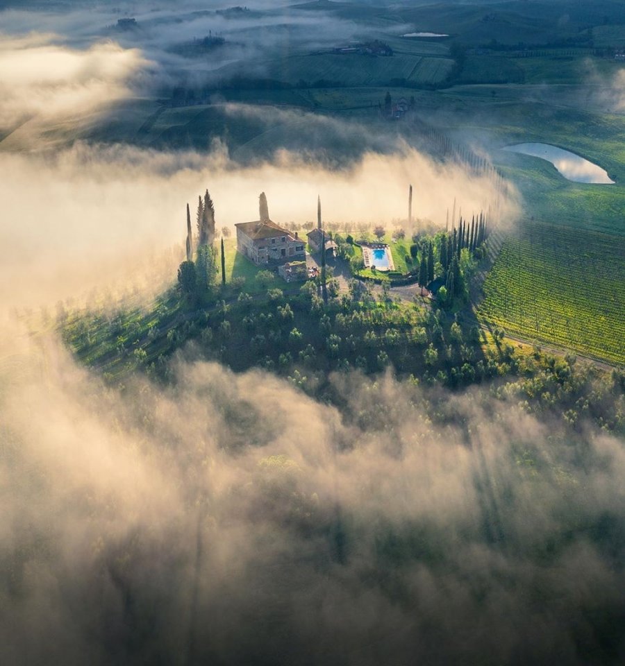 Бархатные холмы Тосканы, Италия - 9