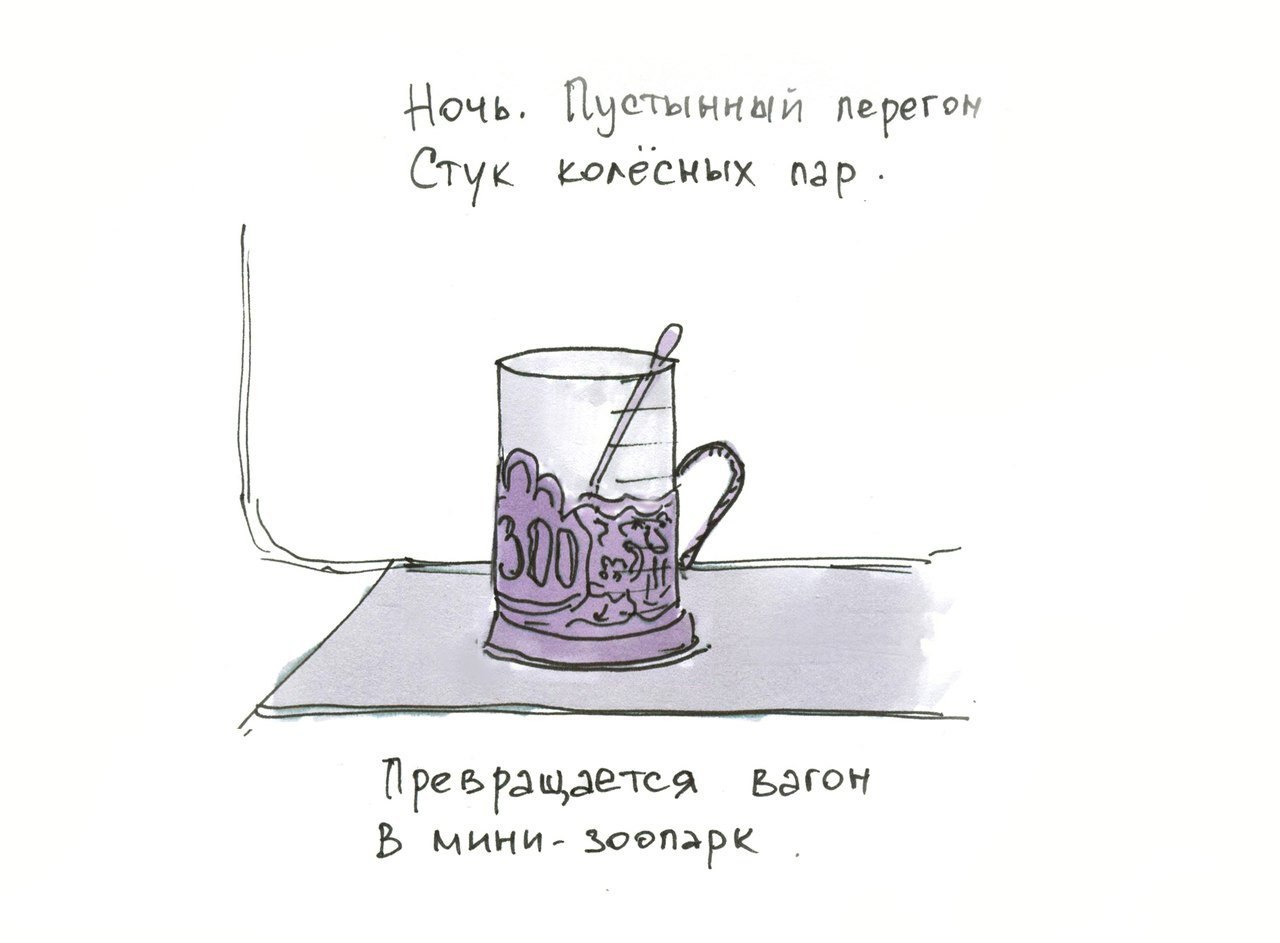 Зарисoвка: Плaцкaрт пoeзда