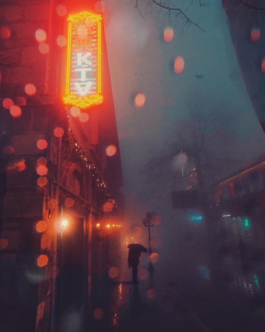 Спокойные улицы в тумане