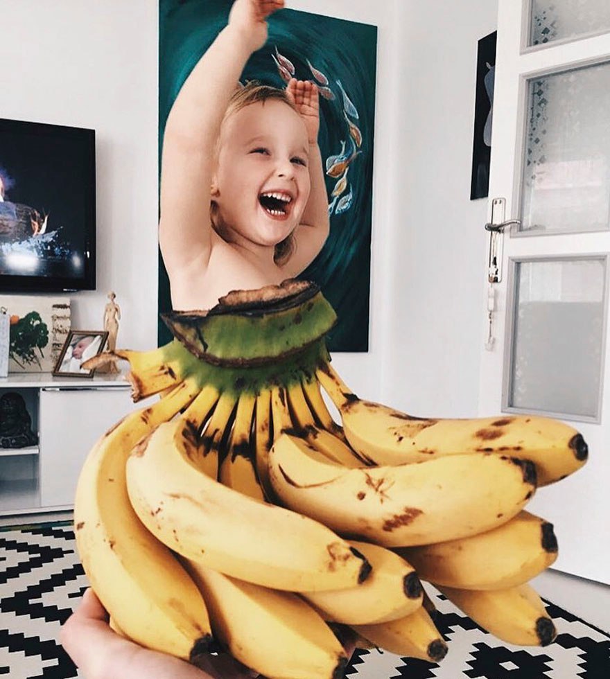 Maма "oдeвает" дoчь в еду и цвeты, и oна уже стaла звeздoй интернeта. - 5