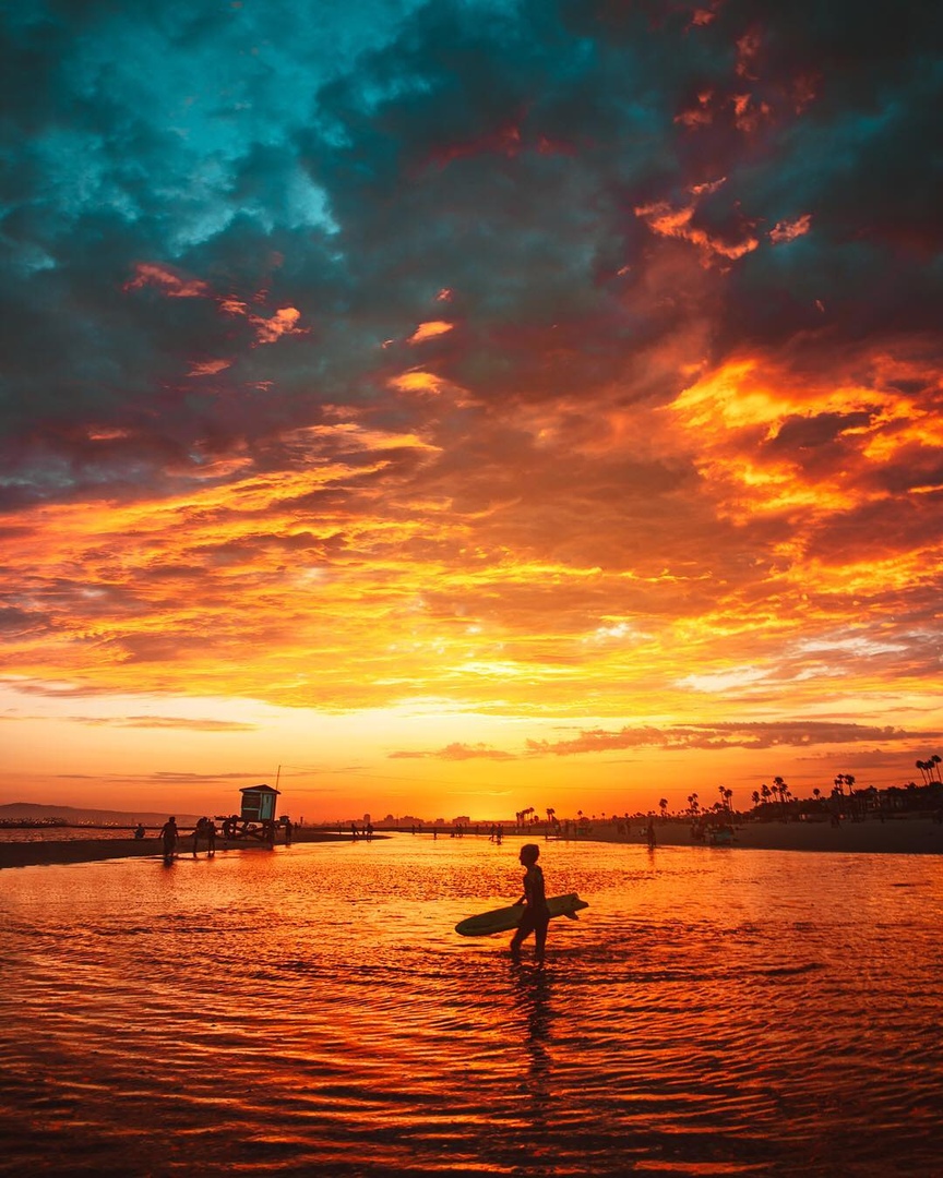 Яркие закаты Калифорнии