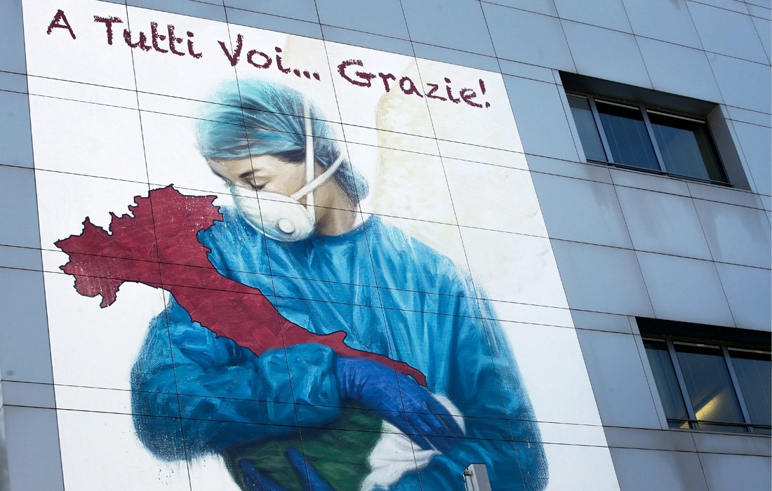 Стрит-арт, посвященный пандем��и коронавируса - 7