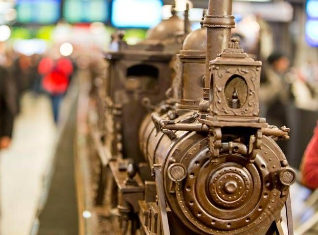 Le plus grand train au monde fait de chocolat