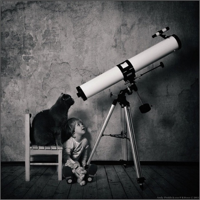 Дружба девочки и кота