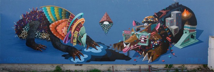 Містичні істоти в вуличних малюнках Curiot