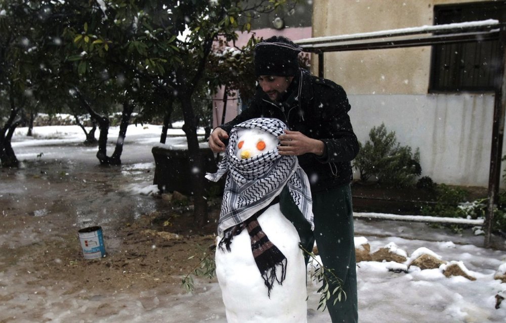 Зима, подарки, Санта и огни