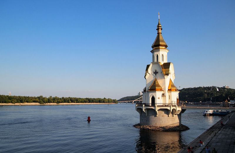 Church on the water, Kiev