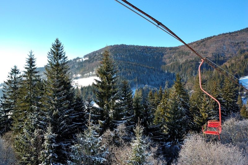Suspended cable car Подвесная канатная дорога