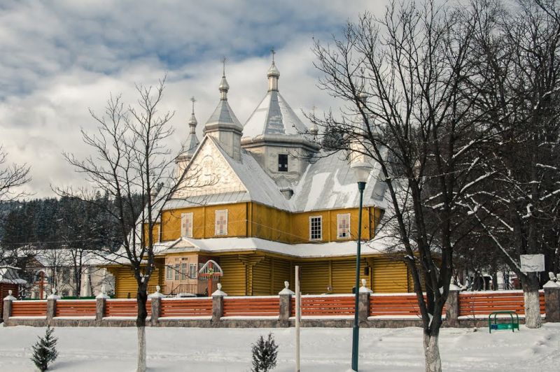 Church of the Assumption, Verkhovyna Успенская церковь, Верховина
