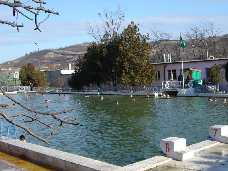 Thermal spring Berehove, camp site Transcarpathia