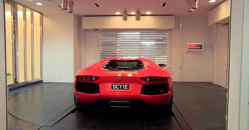 Apartments in a skyscraper with a garage