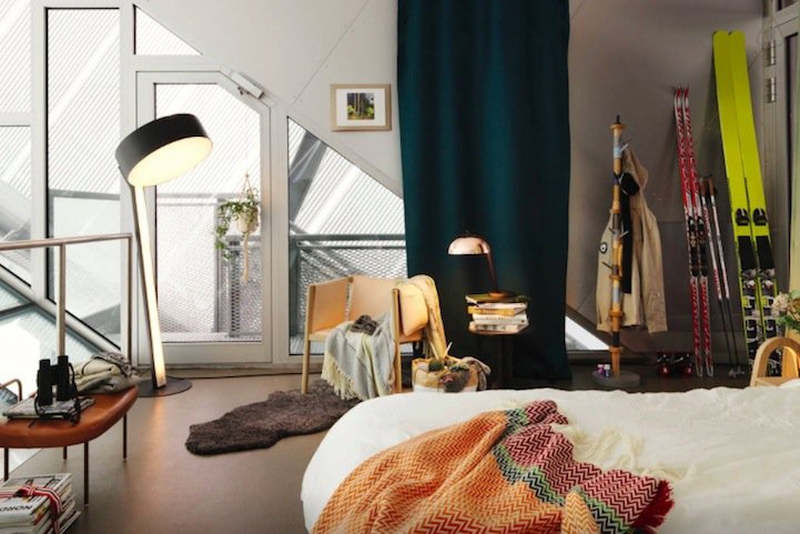 An amazing penthouse on a ski jumping-off