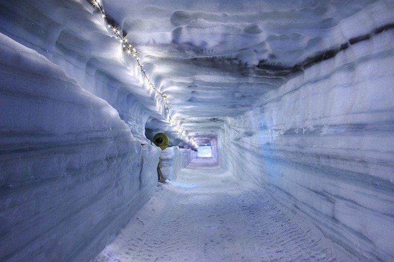 The world's largest man-made ice tunnel