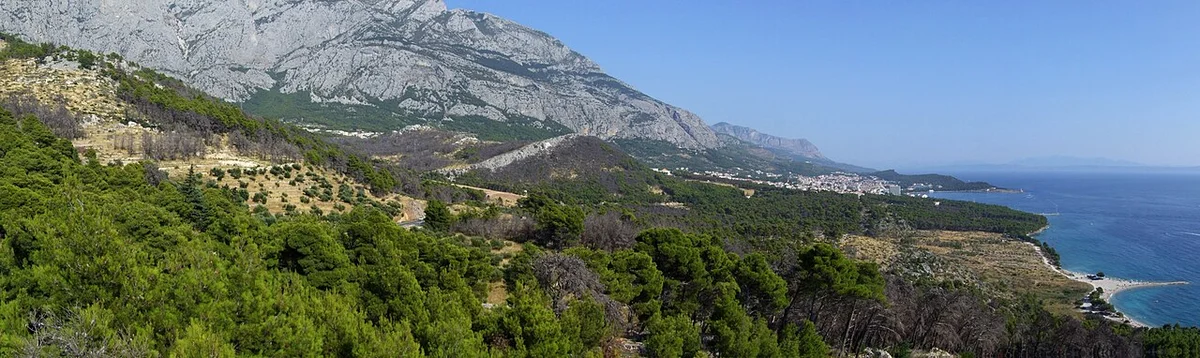 Karst landscape of the Biokovo National Park with endemic vegetation