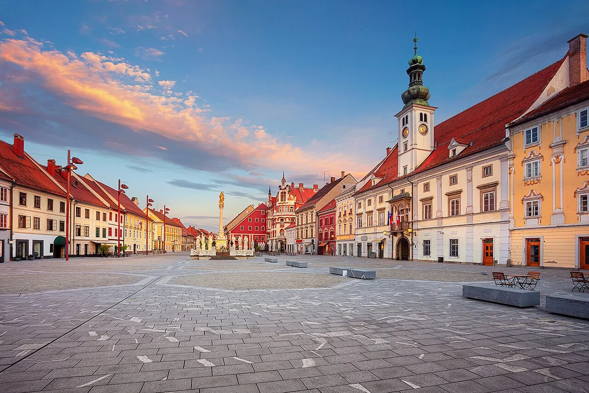 The Drava Riverbank in the historic Lent district, Maribor