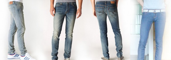 Men's jeans are slim and skinny