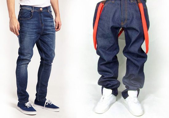 Men's jeans carrot fit photo